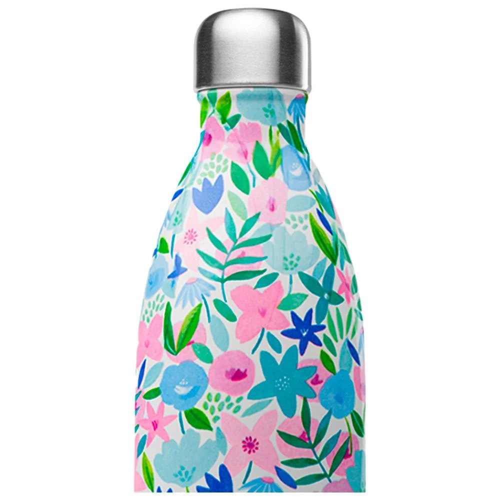 Gourde Qwetch Bouteille Isotherme 1L Flora Bleu – Image 2
