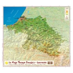 Carte 3D Geo Relief Le Pays Basque Français / Iparralde