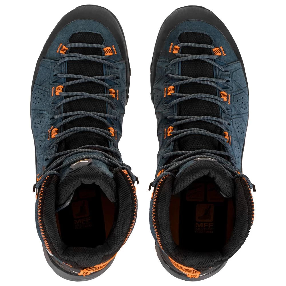 Chaussures De Randonnée Salewa Alp Trainer 2 Mid GTX Denim Fluo Orange – Image 5