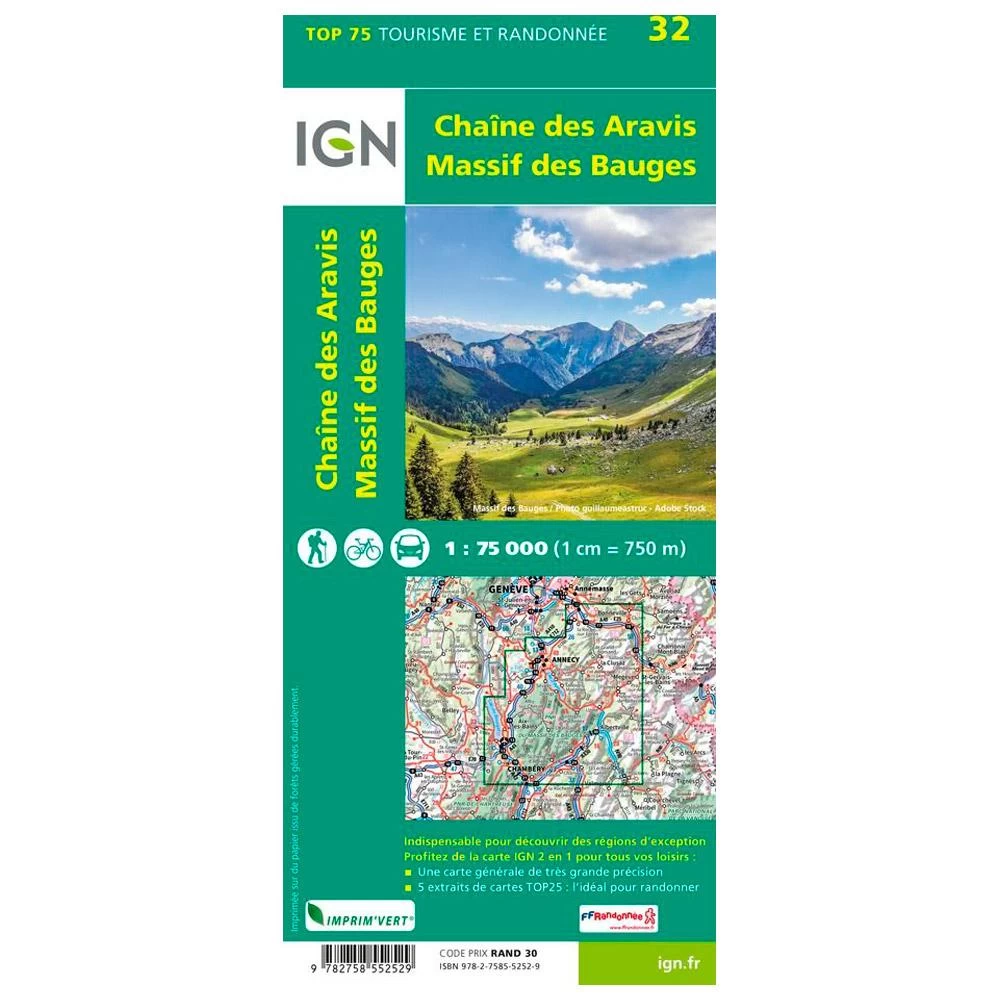 Carte IGN Chaine Des Aravis Massif Des Bauges â Image 2