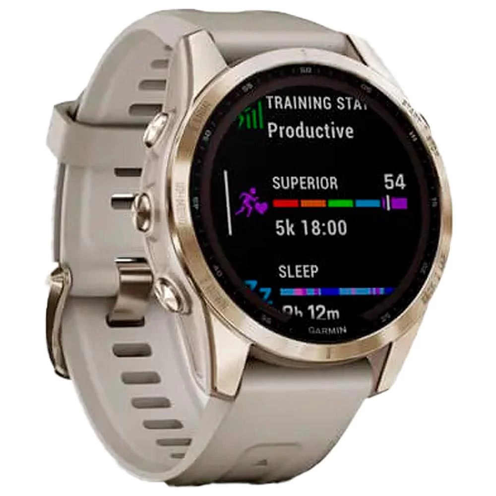 Montres GPS Garmin Fenix 7S Sapphire Solar Edition Cream Light Gold Titan â Image 11