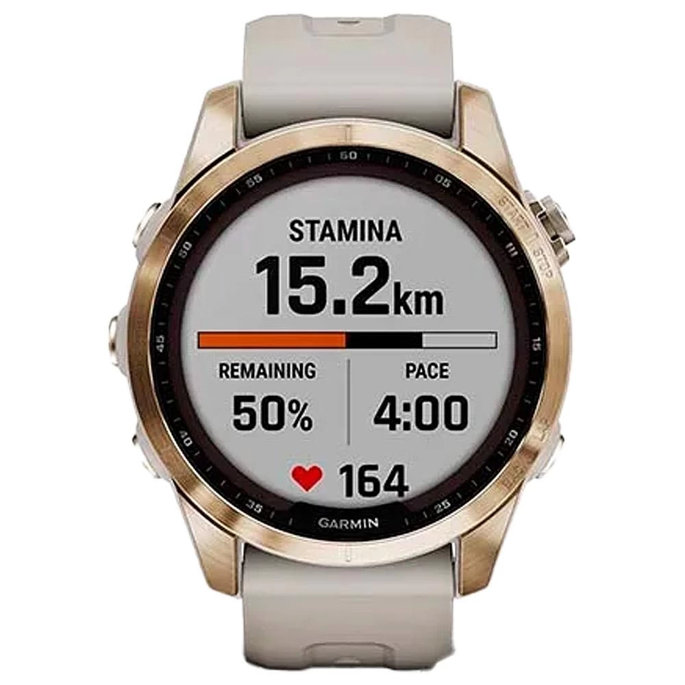 Montres GPS Garmin Fenix 7S Sapphire Solar Edition Cream Light Gold Titan â Image 6
