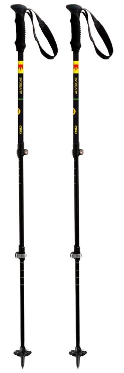 Bâton TSL Country Alu 3 Light Auvergne 63-135Cm Black Yellow