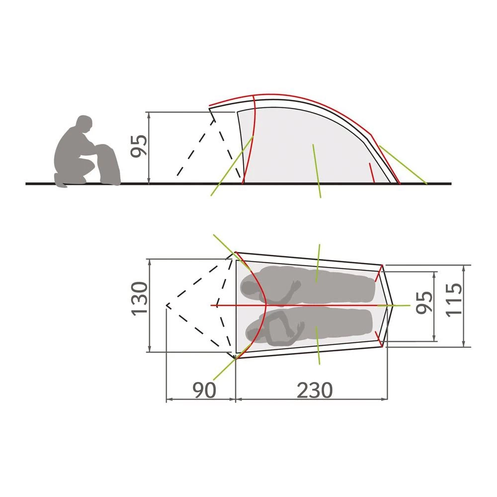 Tente Vaude Taurus 2P Mossy Green â Image 3
