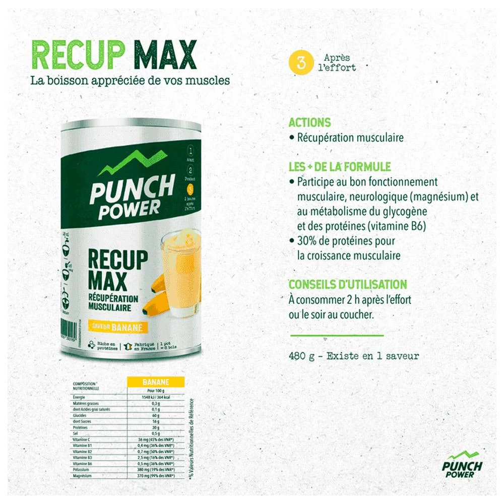 Complément Alimentaire Punch Power Bio Recup Max 420 G Banane – Image 3