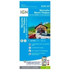 Carte IGN 3535OT Névache, Mont Thabor, Cols Du Galibier Et Du Lautaret