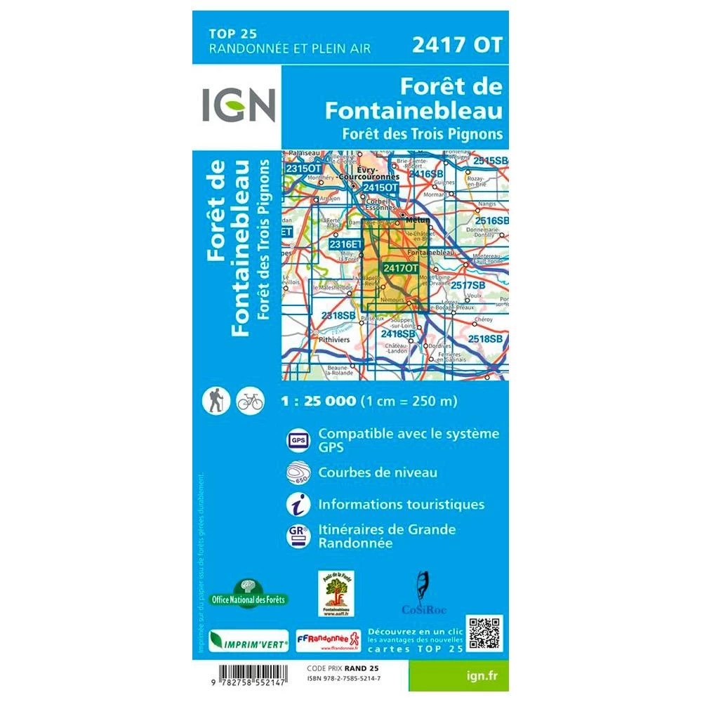 Carte IGN Forêt De Fontainebleau – Image 2