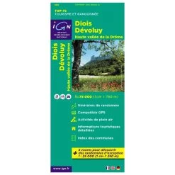 Carte IGN Diois Devoluy Haute Vallee De La Drôme