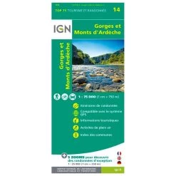 Carte IGN Gorges Et Monts D'Ardeche