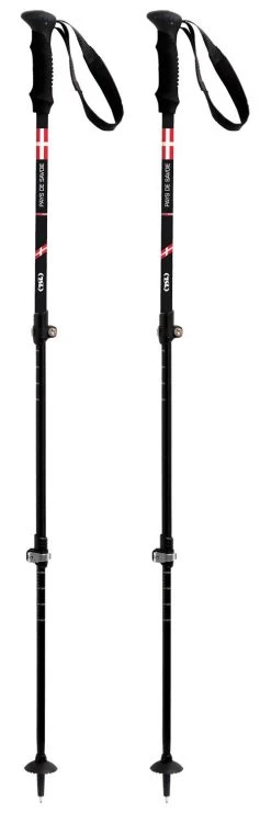 Bâton TSL Country Alu 3 Light Pays De Savoie 63- 135cm Black Red