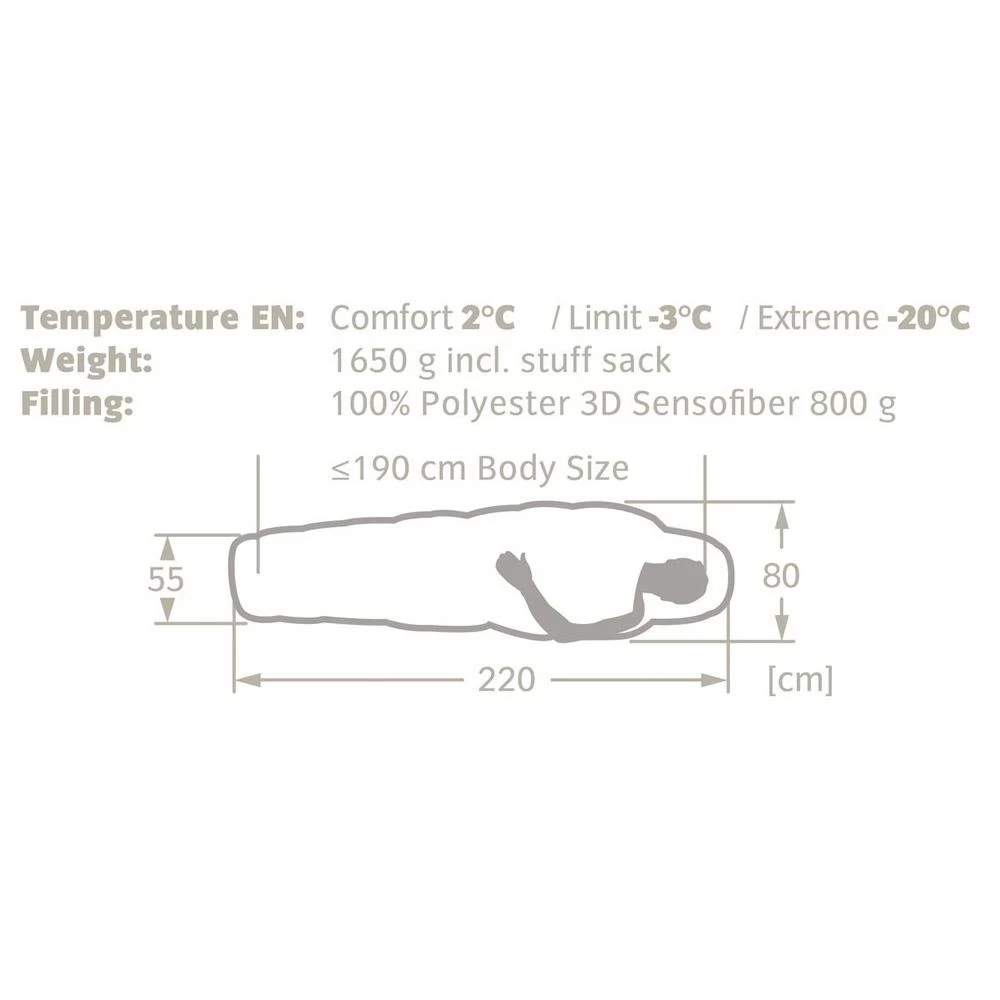 Sac De Couchage Vaude Sioux 800 Syn Left Dark Indian Red â Image 3