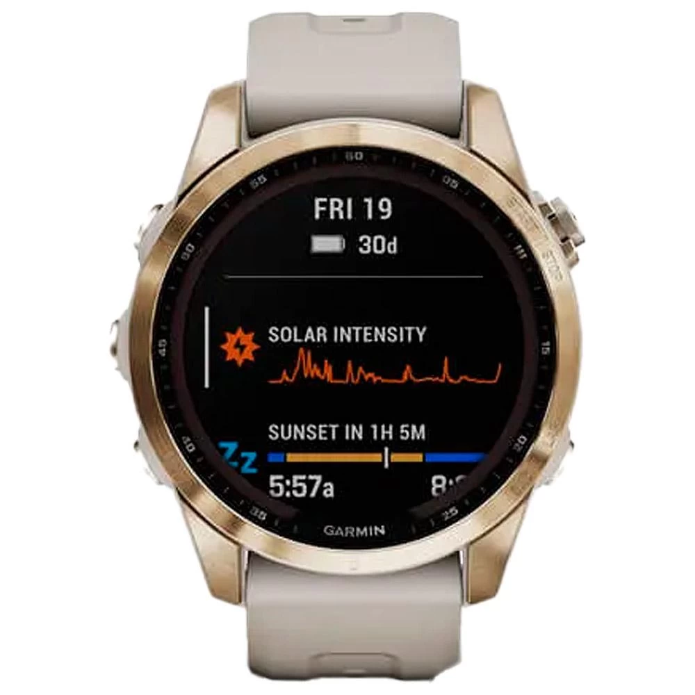 Montres GPS Garmin Fenix 7S Sapphire Solar Edition Cream Light Gold Titan â Image 8