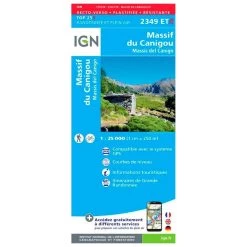 Carte IGN 2349ETR Massif Du Canigou - Résistante