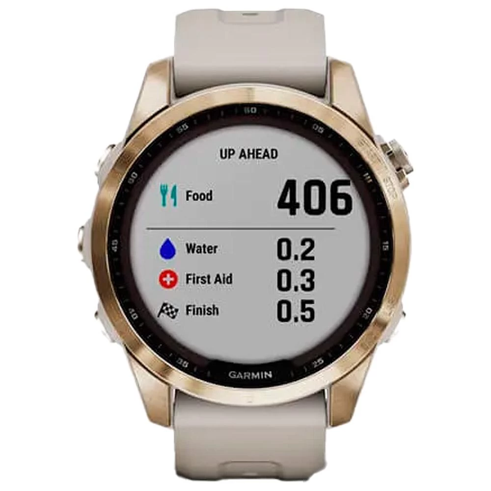 Montres GPS Garmin Fenix 7S Sapphire Solar Edition Cream Light Gold Titan â Image 4