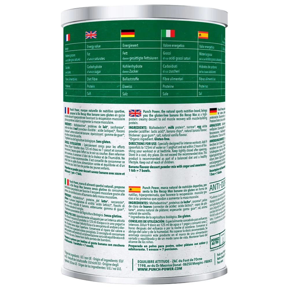 Complément Alimentaire Punch Power Bio Recup Max 420 G Banane – Image 2