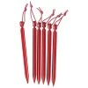 Piquet De Tente Msr Gear Mini-Groundhog Stake Kit X6 Red