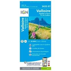 Carte IGN 3435ET Valloire, Aiguilles D'Arves, Col Du Galibier